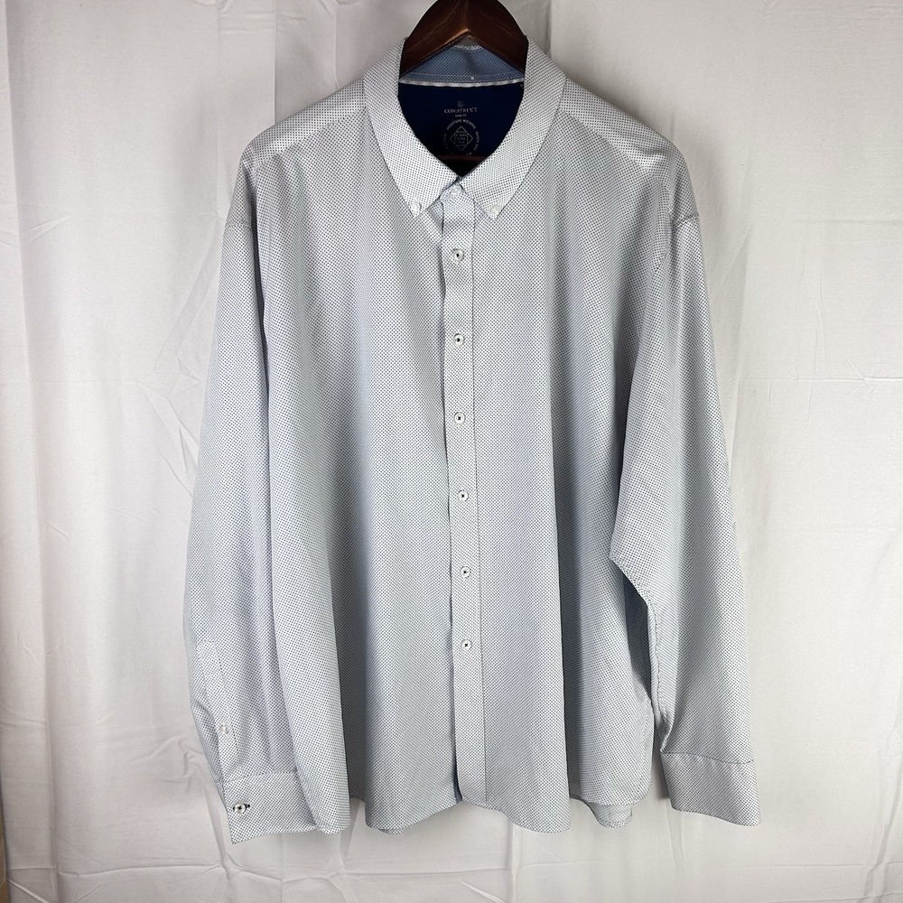 Con.Struct L/S Shirt Mens 2XB Slim Fit 4 Way Stretch Moisture Wicking Polka Dots